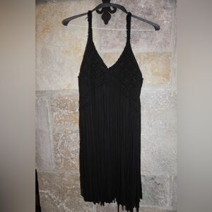 Boston Proper Black Fringe Dress Size S